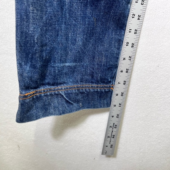 Fubu Platinum Fat Albert Y2K Baggy Leg Jeans Mens 32/34 Blue Denim 90s Vintage - Picture 6 of 11